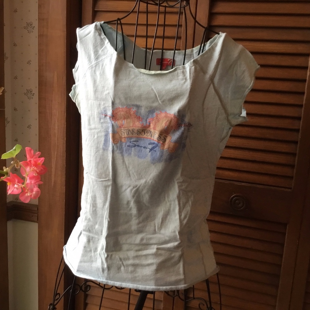 Seven7 SWEETNESS 2 UNICORNS SHORT SLEEVE T-SHIRT M